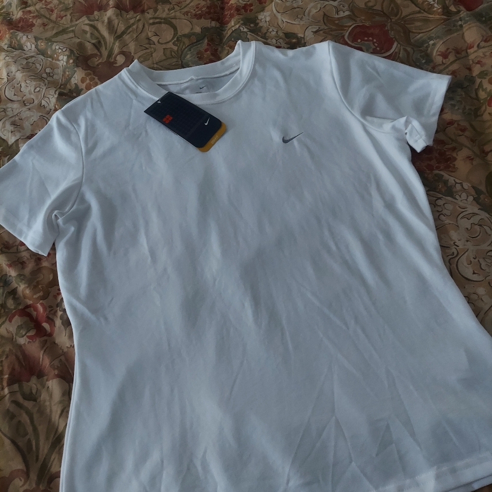 Nike Women's White Dri Fit T-Shirt